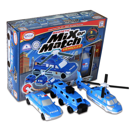 POPULAR PLAYTHINGS Magnetic Mix or Match® Vehicles, Police 60316